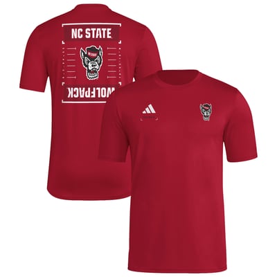 NC State Wolfpack adidas Locker Football Icon AEROREADY Pre-Game T-Shirt - Red
