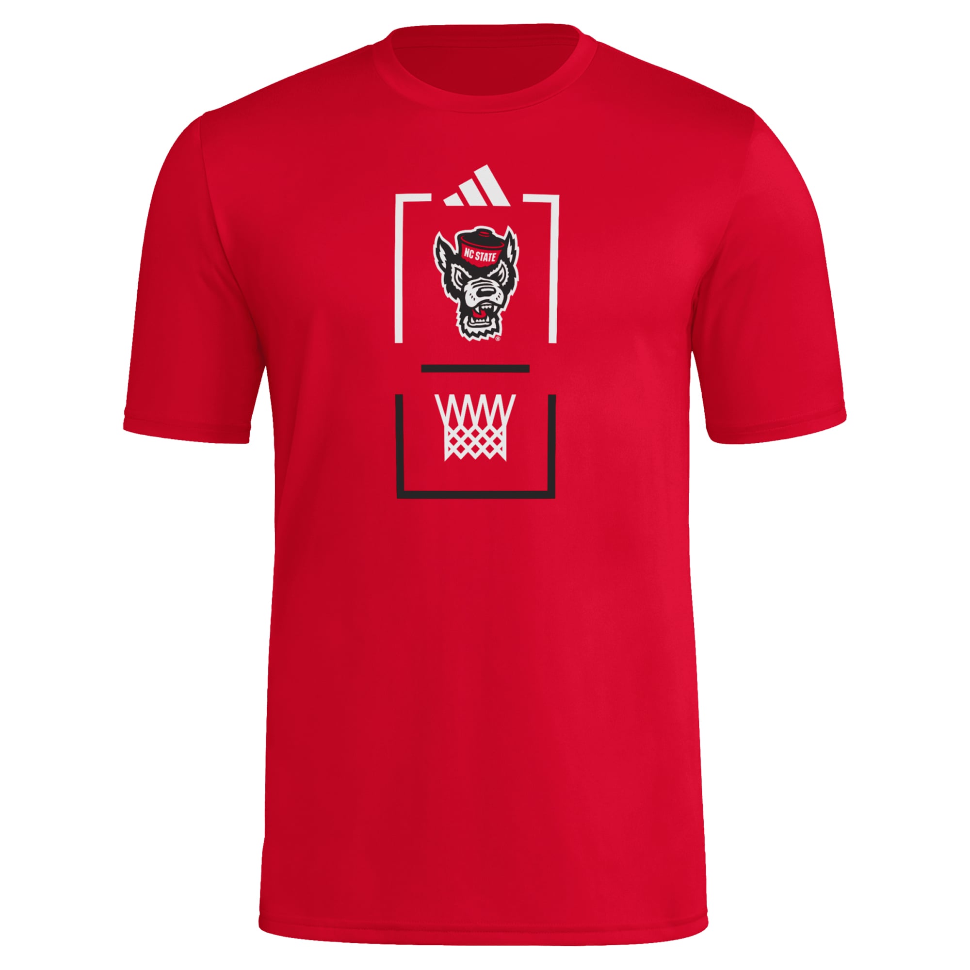 T-shirt d'avant-match adidas rouge NC State Wolfpack pour homme