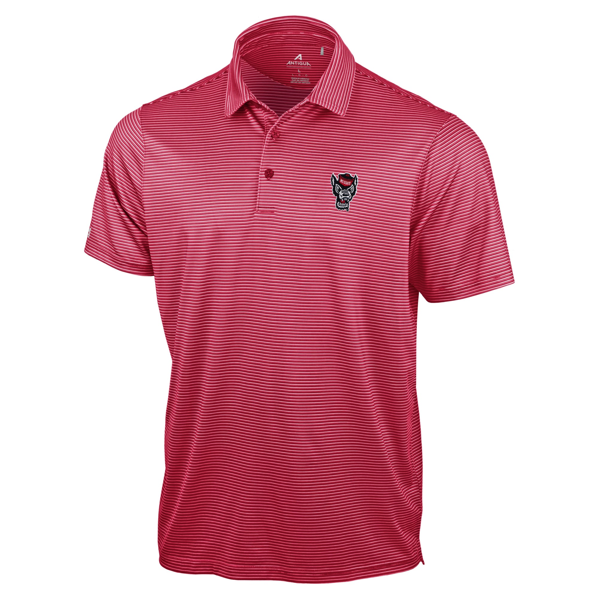 Polo Antigua rouge pour homme NC State Wolfpack Lineage
