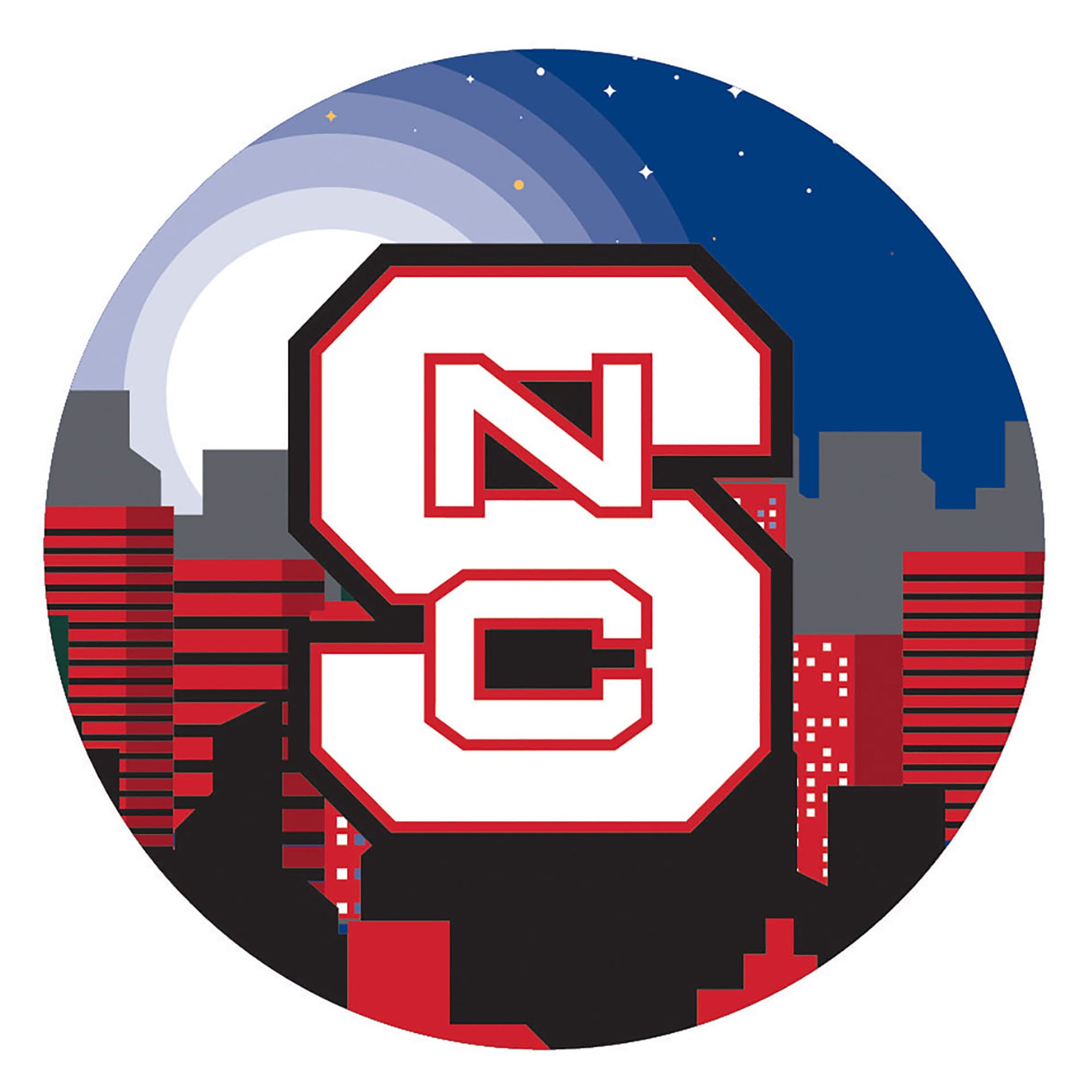 Mcstate Sticker Nc State Block Logo NC State Wolfpack Large Logos Mill Wood Art