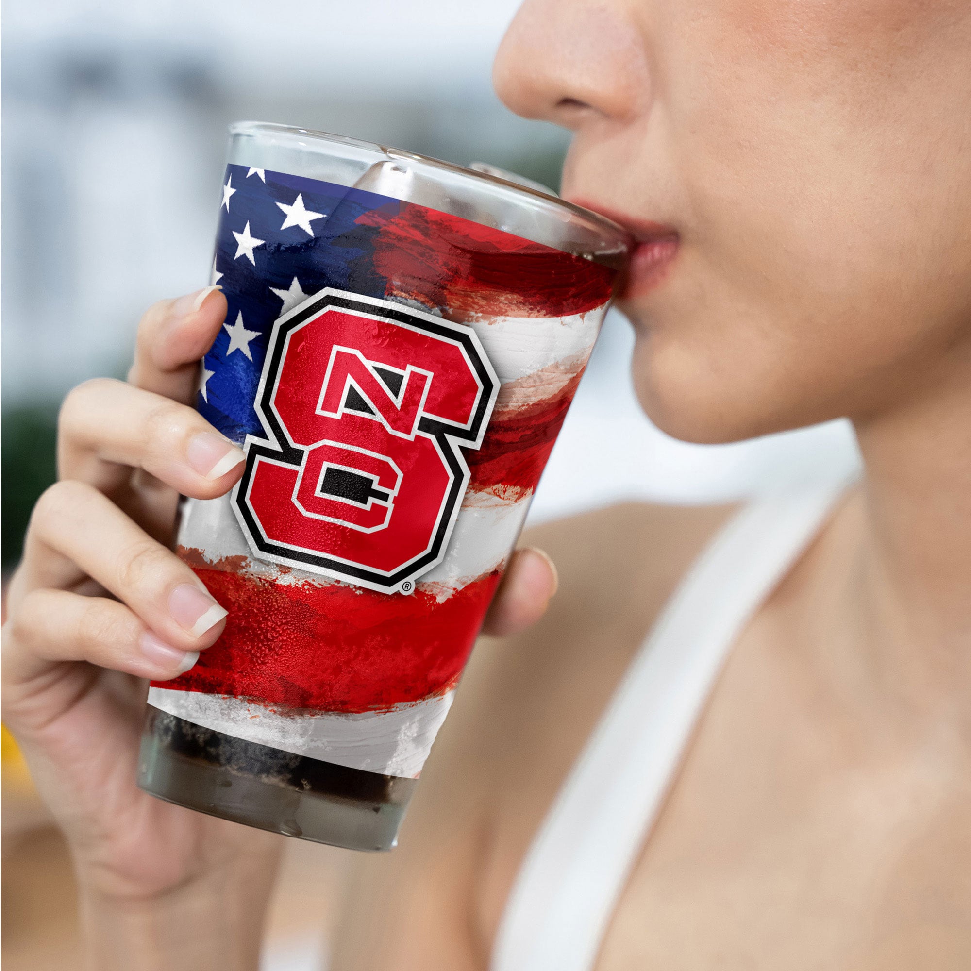 NC State Wolfpack Two-Pack 16oz. Americana Pint Glass Set