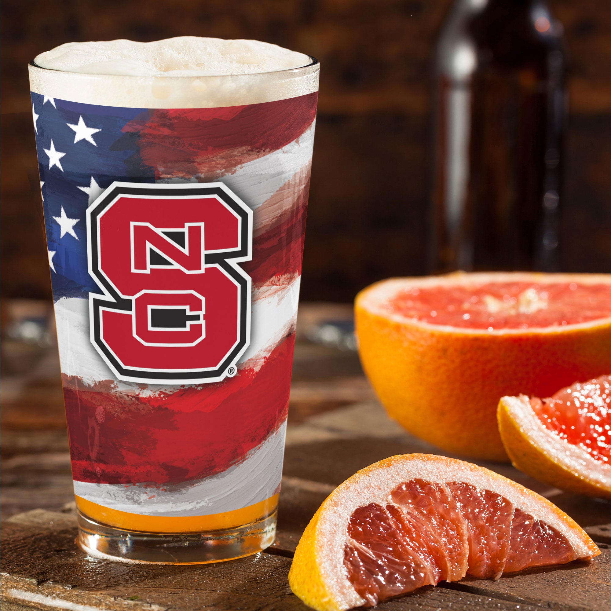 NC State Wolfpack Two-Pack 16oz. Americana Pint Glass Set