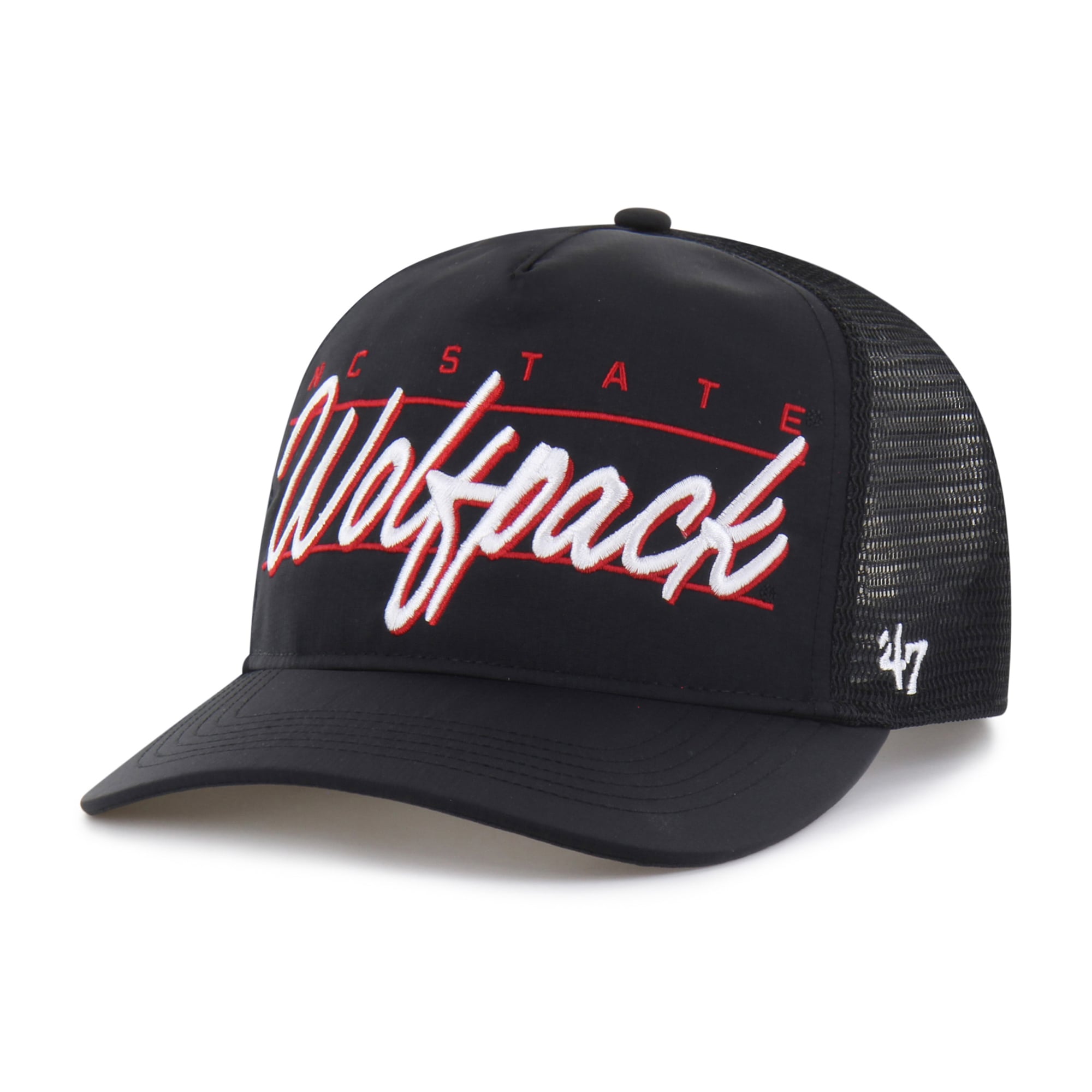 Unisex '47 Black NC State Wolfpack brrr° Condor Mesh Hitch Adjustable Hat
