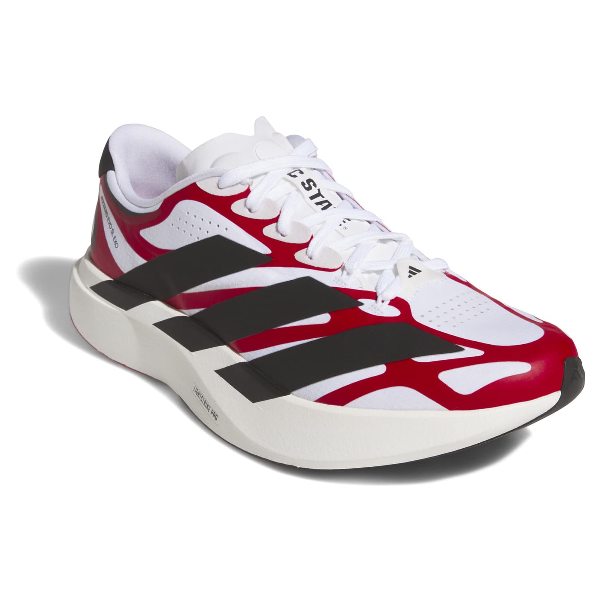 Unisex adidas White NC State Wolfpack Adizero EVO SL EXO Sneakers