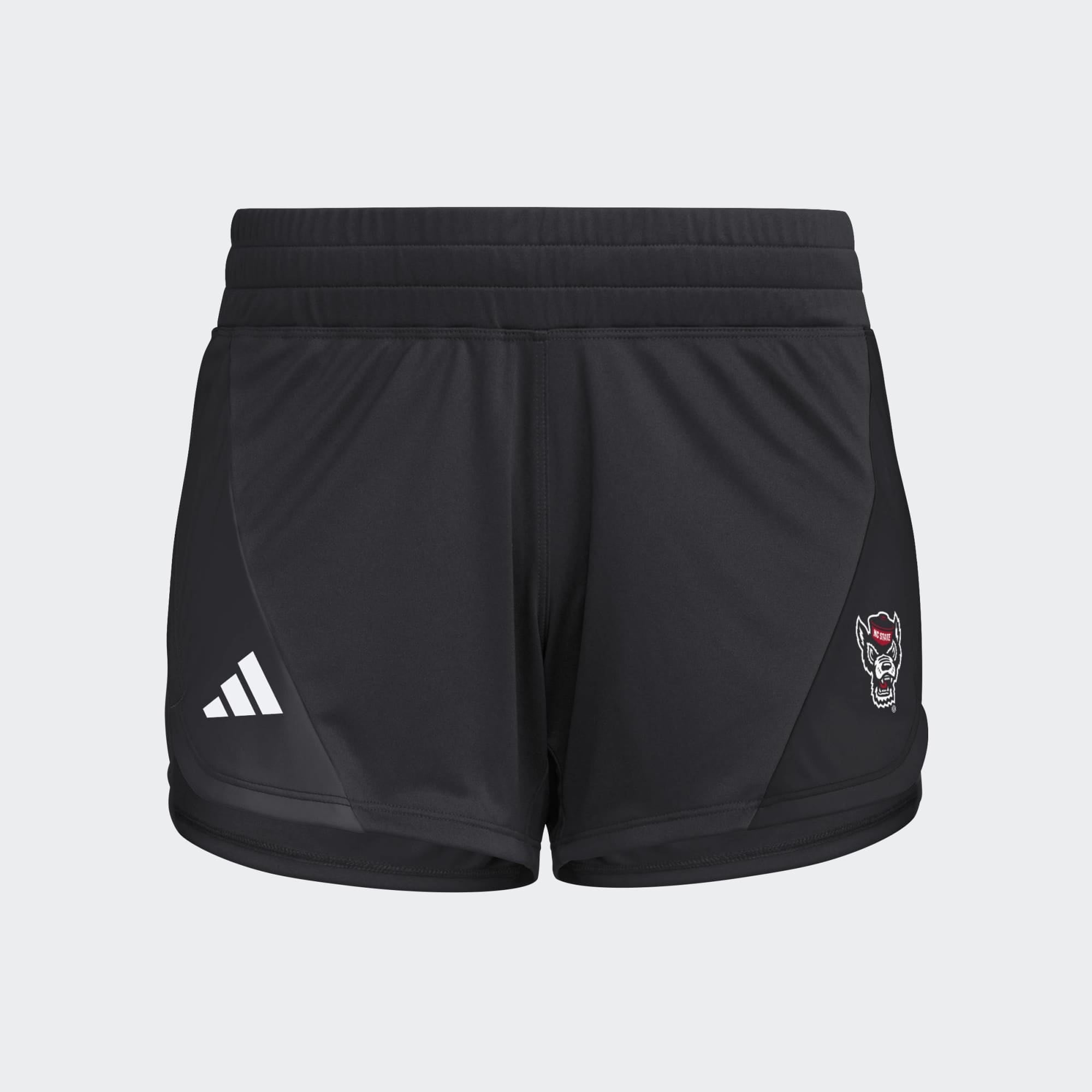 Short d'entraînement tissé adidas NC State Wolfpack D4T noir pour femme