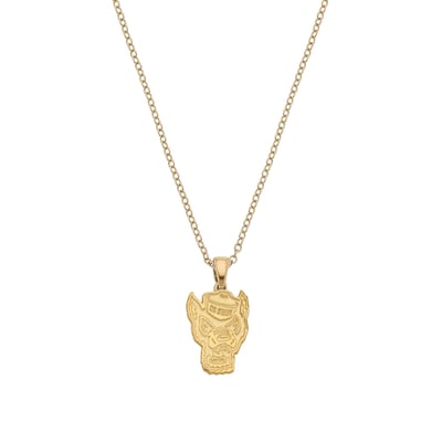 NC State Wolfpack CANVAS Style Women's Gold-Plated Pendant Necklace
