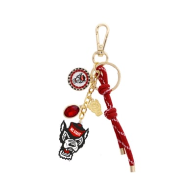 North Carolina Tar Heels CANVAS Style Women's 18K Gold-Plated Cluster Bag Charm