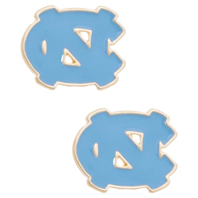 North Carolina Tar Heels CANVAS Style Women's Logo Stud Earrings