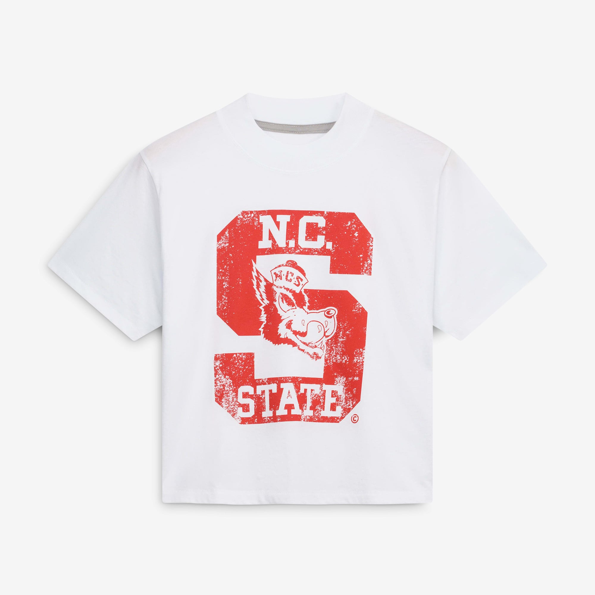 T-shirt blanc pour femmes NC State Wolfpack Vault Mascot Social les jours de match