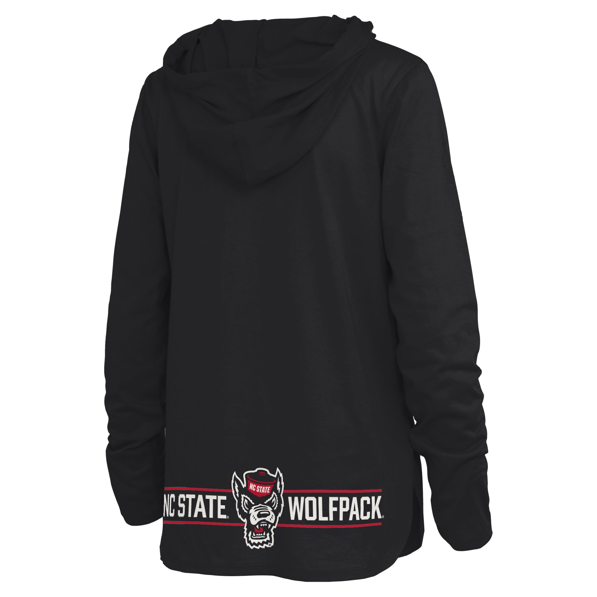 T-shirt à capuche manches longues noir Pressbox NC State Wolfpack Allie pour femmes