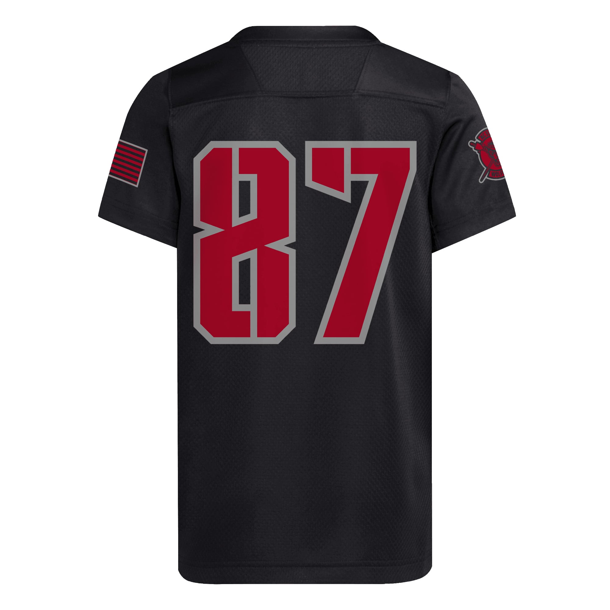 Youth adidas #87 Black NC State Wolfpack Honor & Support Strategy Football Jersey