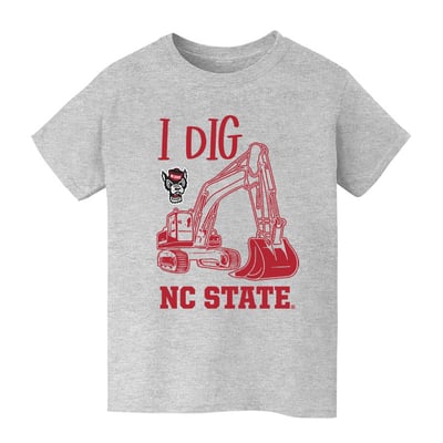 NC State Wolfpack Vive La Fete Youth Excavator T-Shirt - Gray