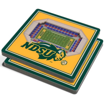 NDSU Bison 3D StadiumView Coasters