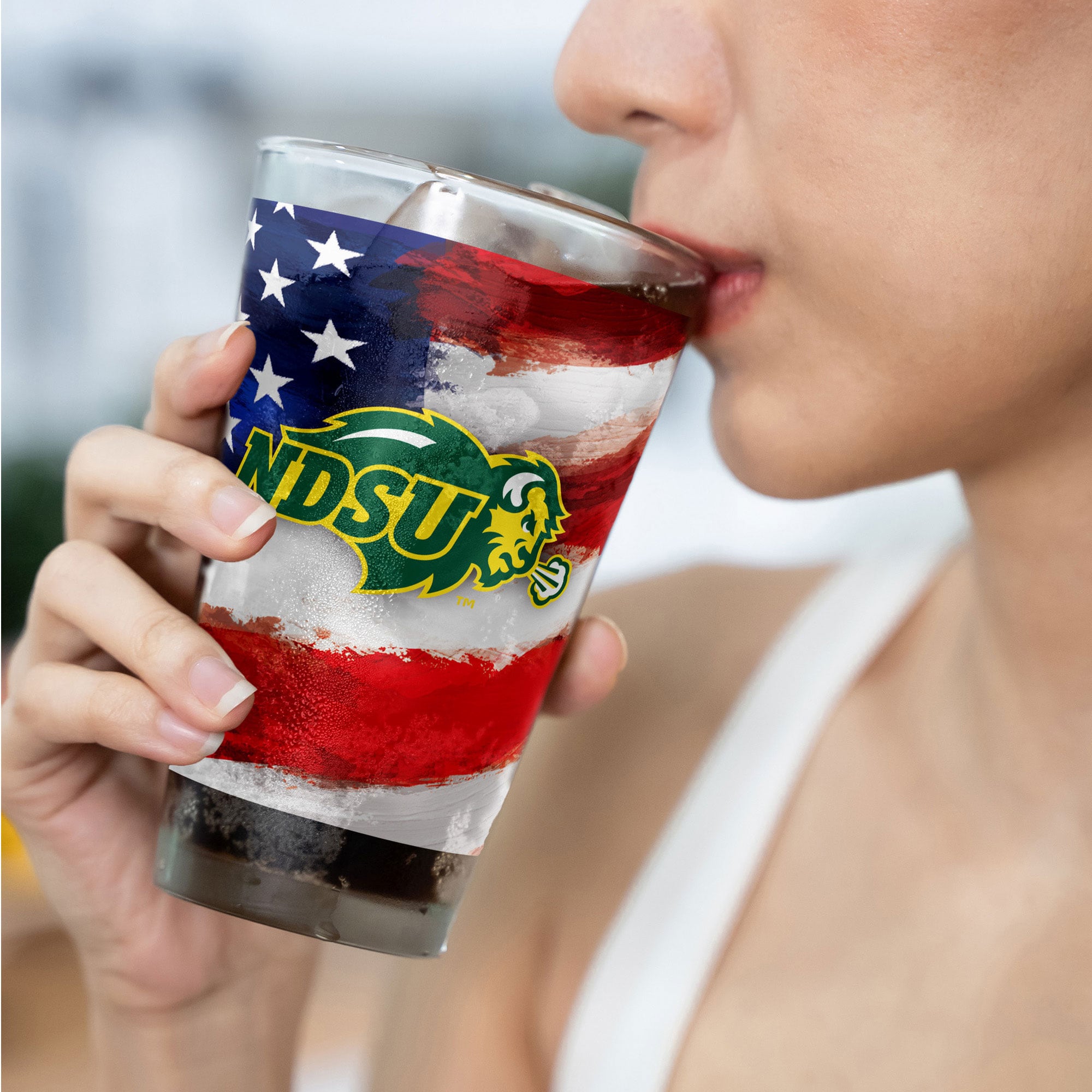 NDSU Bison  Two-Pack 16oz. Americana Pint Glass Set