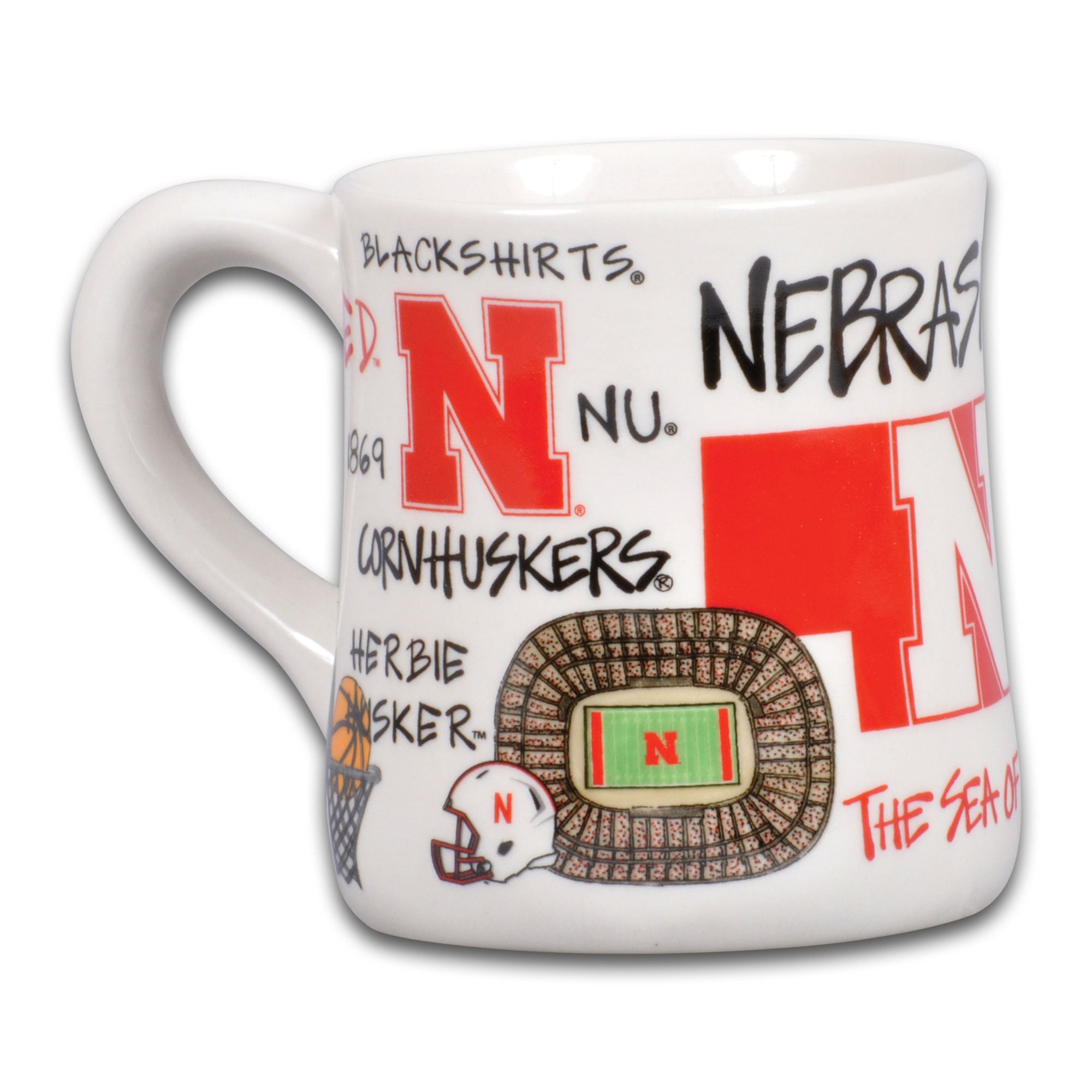 Mug en céramique Nebraska Huskers Icon 20 oz.
