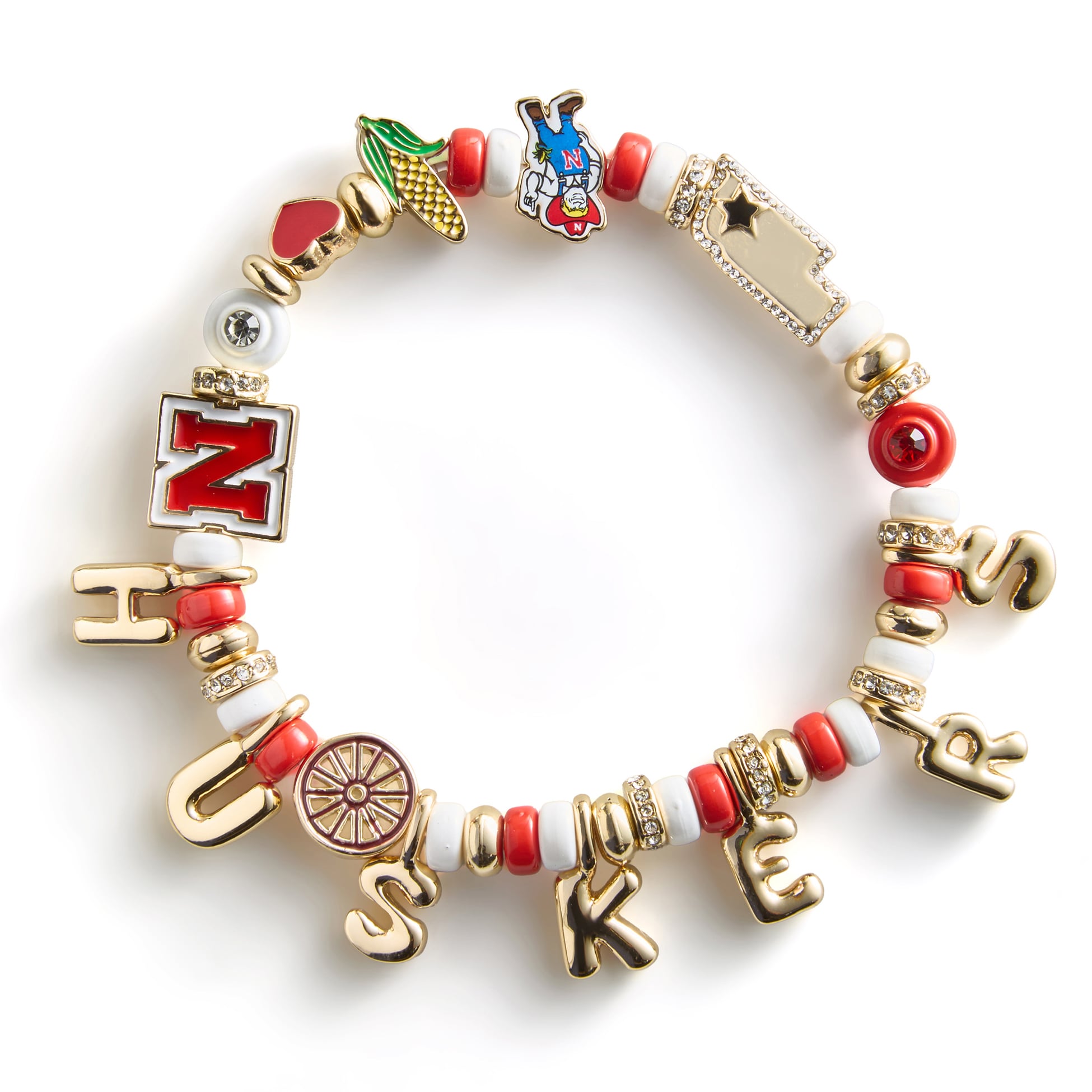Bracelet BaubleBar à slogan et motif des Nebraska Huskers