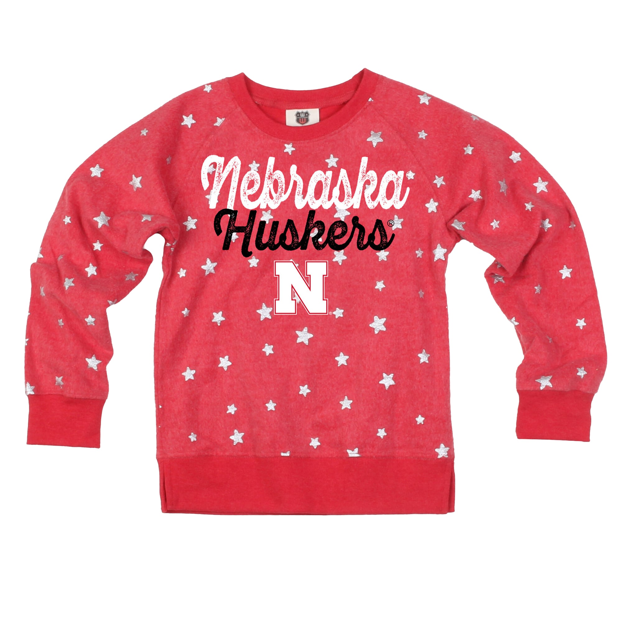 Sweat-shirt en polaire inversée Wes & Willy Scarlet Nebraska Huskers pour filles