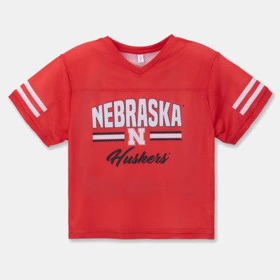 Nebraska Huskers ZooZatz Girls Youth Mesh Jersey T-Shirt - Scarlet