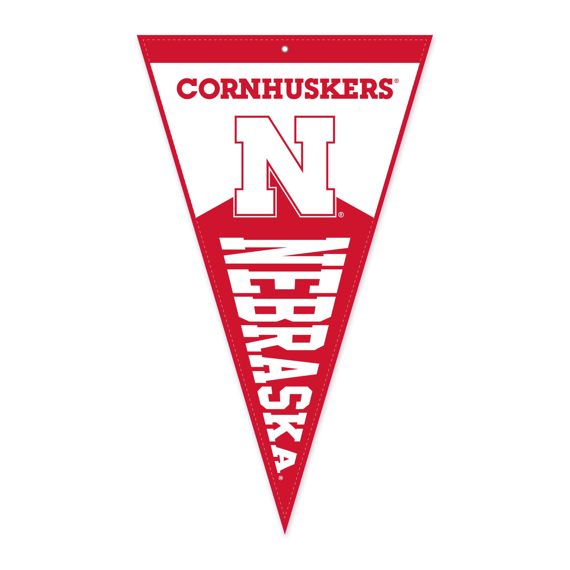 Jardine Nebraska Huskers 16" x 27" Pennant Shape Golf Towel with Magnetic Clip