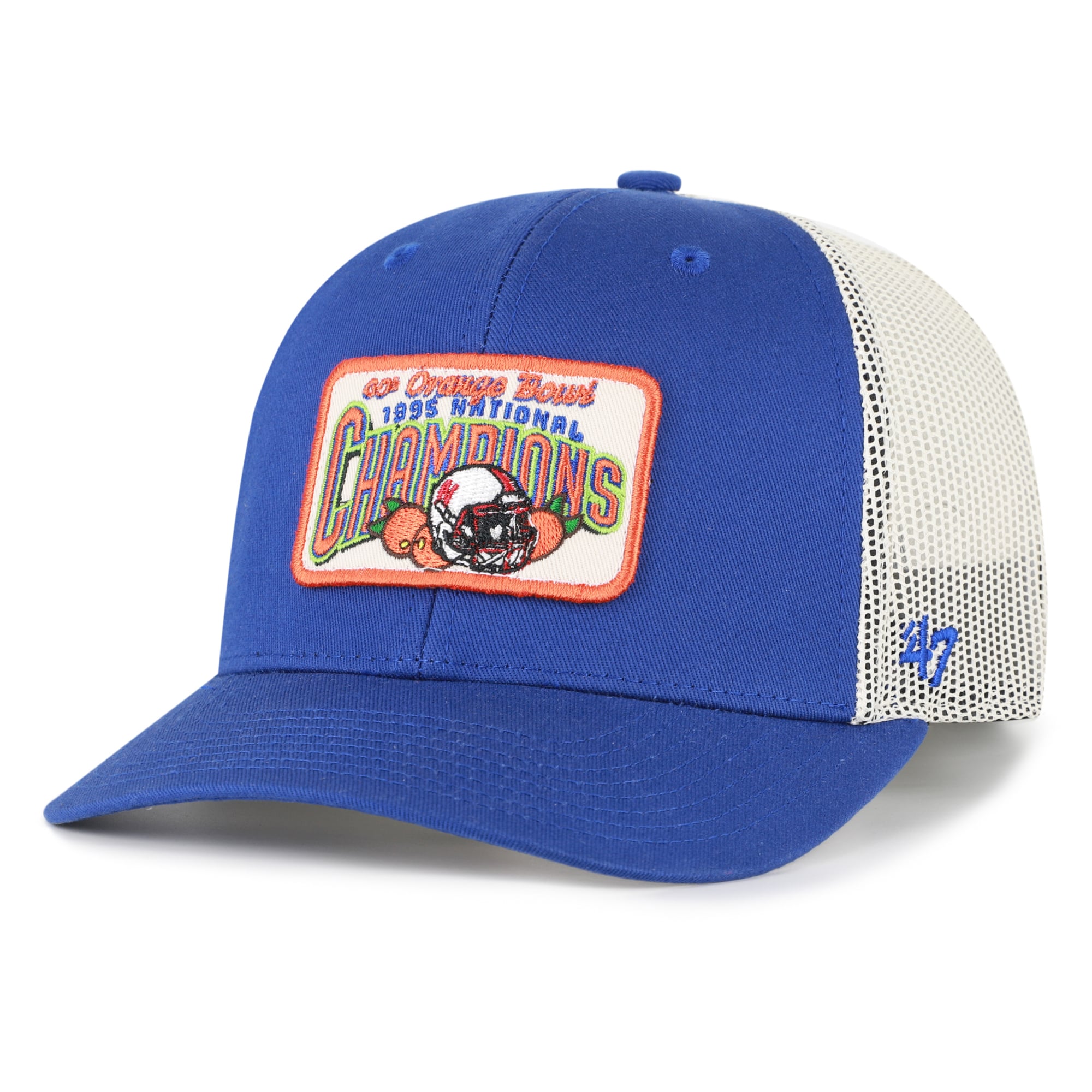 Casquette trucker ajustable pour homme, modèle '47 Royal Nebraska Huskers, champions de l'Orange Bowl