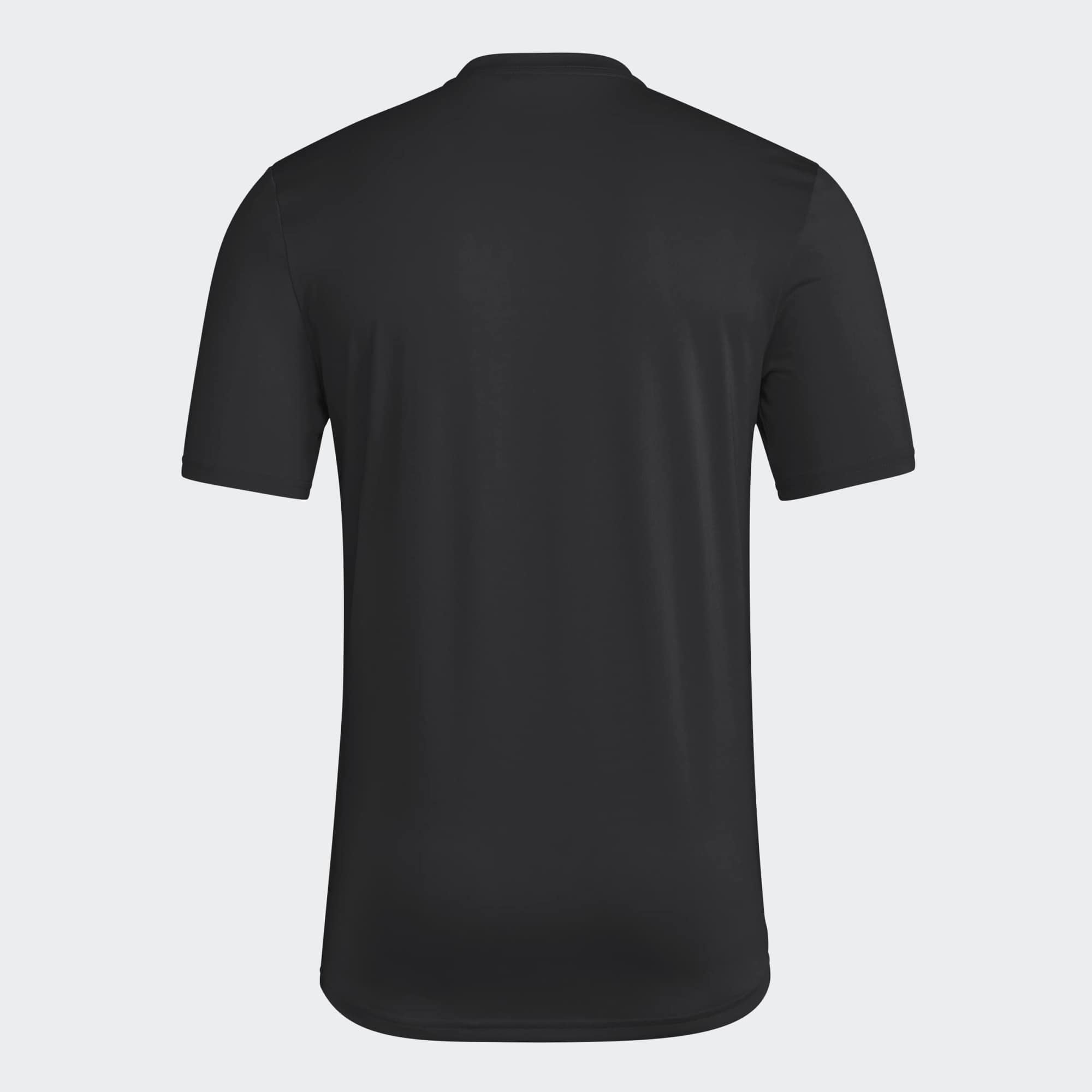 Men's adidas Black Nebraska Huskers Locker Slogan Football Pre-Game T-Shirt