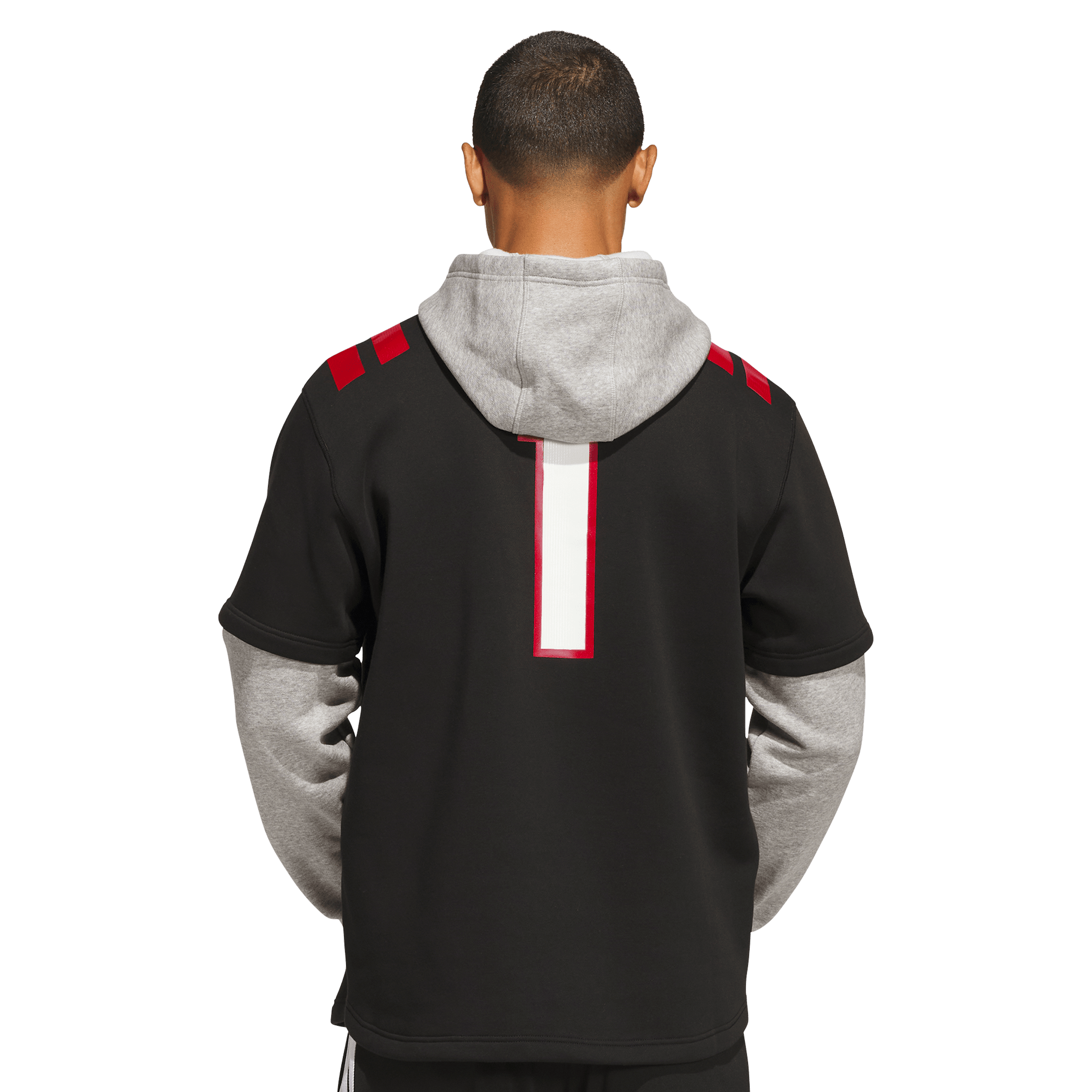 Men's adidas Black Nebraska Huskers Our Red Burns Brighter Strategy Jersey Hoodie