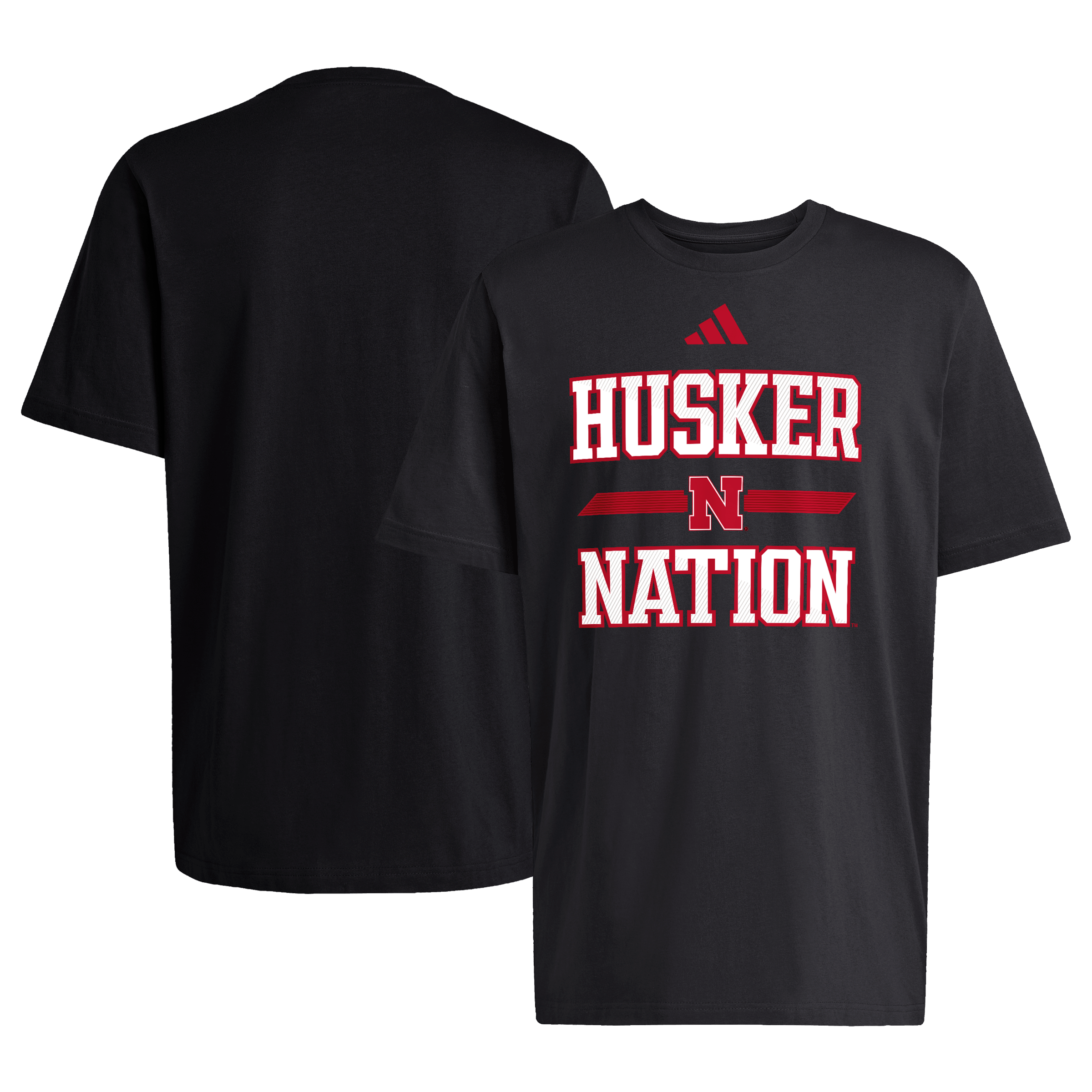 Men's adidas Black Nebraska Huskers Our Red Burns Brighter T-Shirt