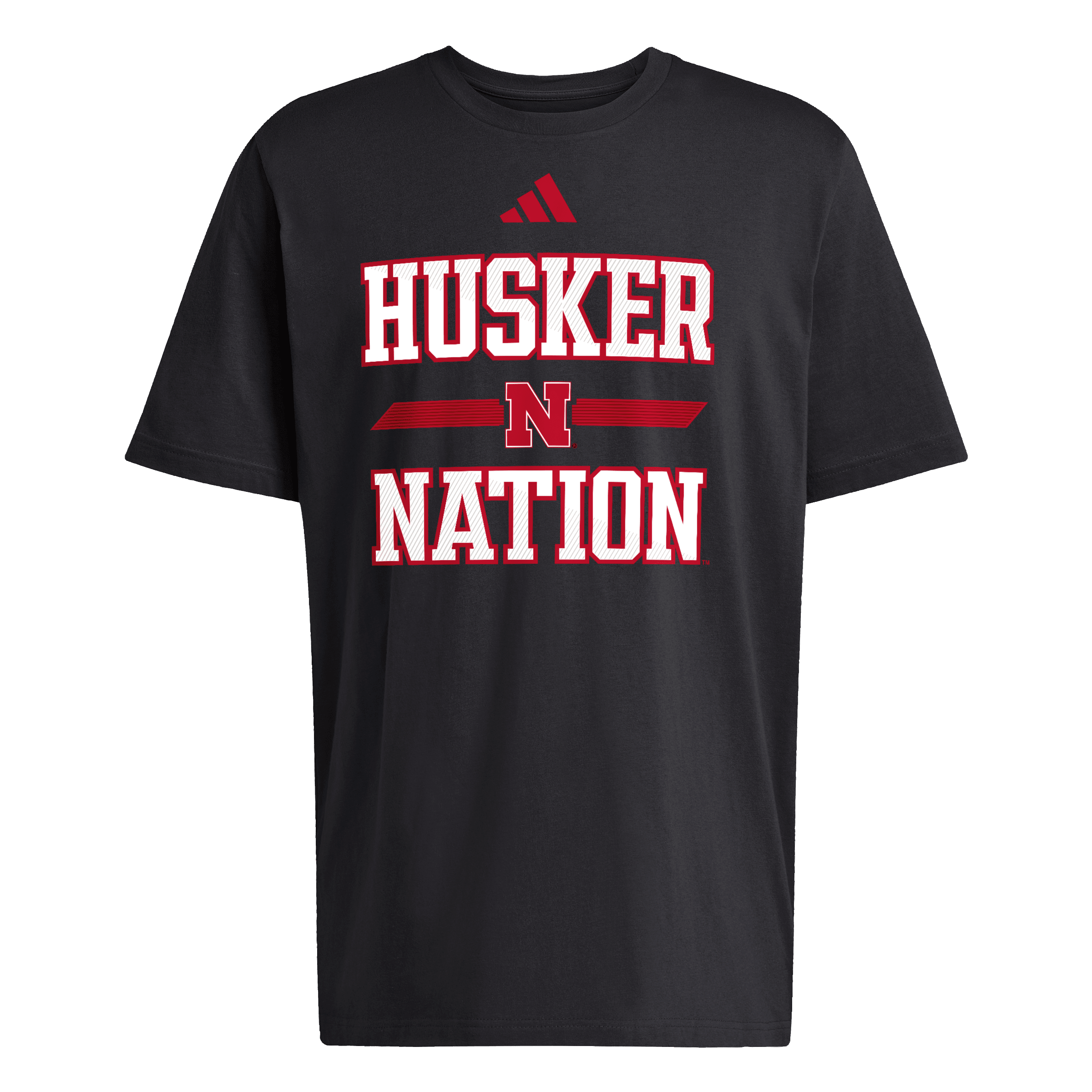 Men's adidas Black Nebraska Huskers Our Red Burns Brighter T-Shirt