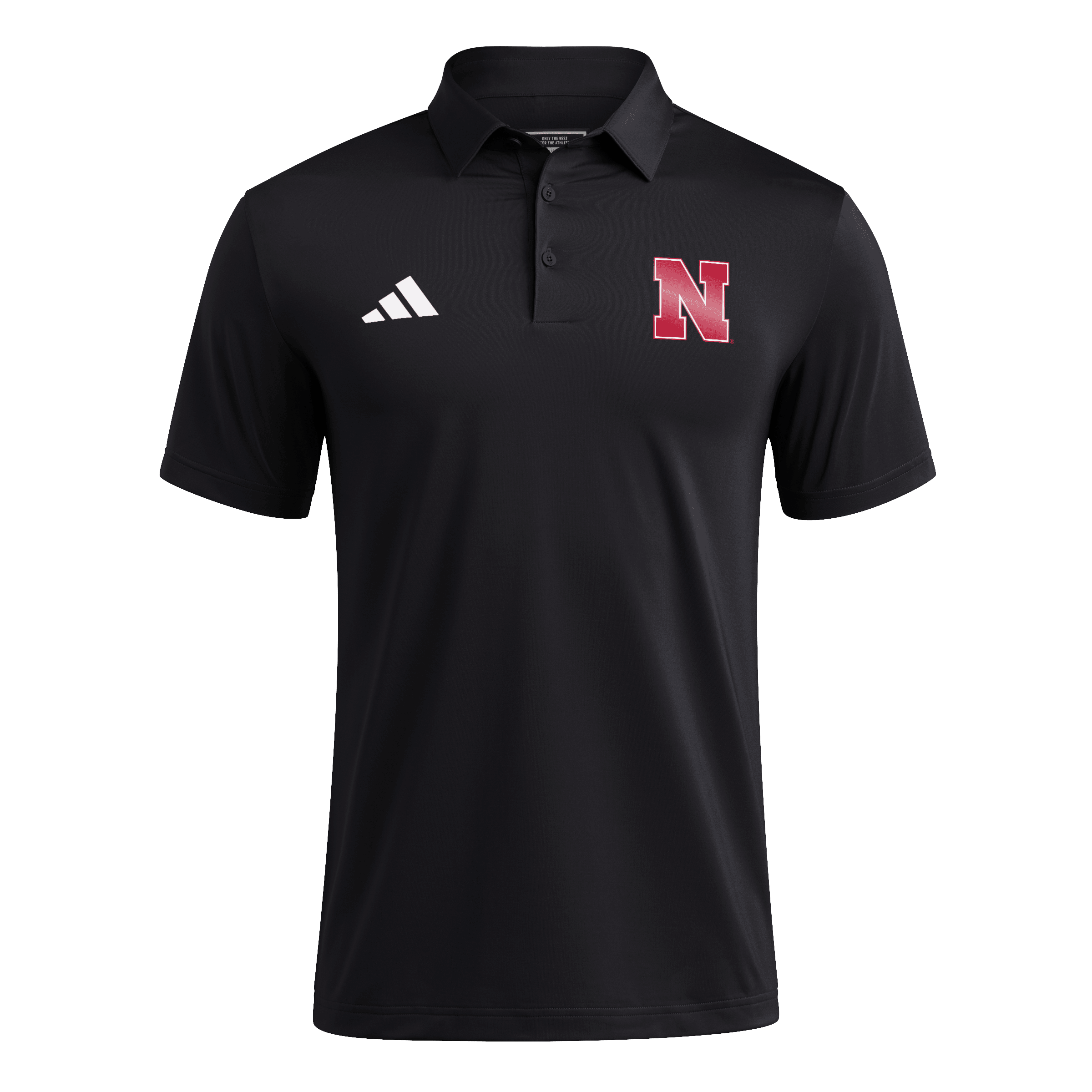 Men's adidas Black Nebraska Huskers Our Red Burns Brighter Ultimate365 Polo