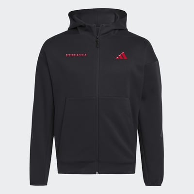 Nebraska Huskers adidas Z.N.E Full-Zip Hoodie - Black