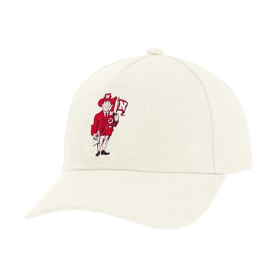 Nebraska Huskers adidas Adult Elevated A-Frame Adjustable Hat - Cream