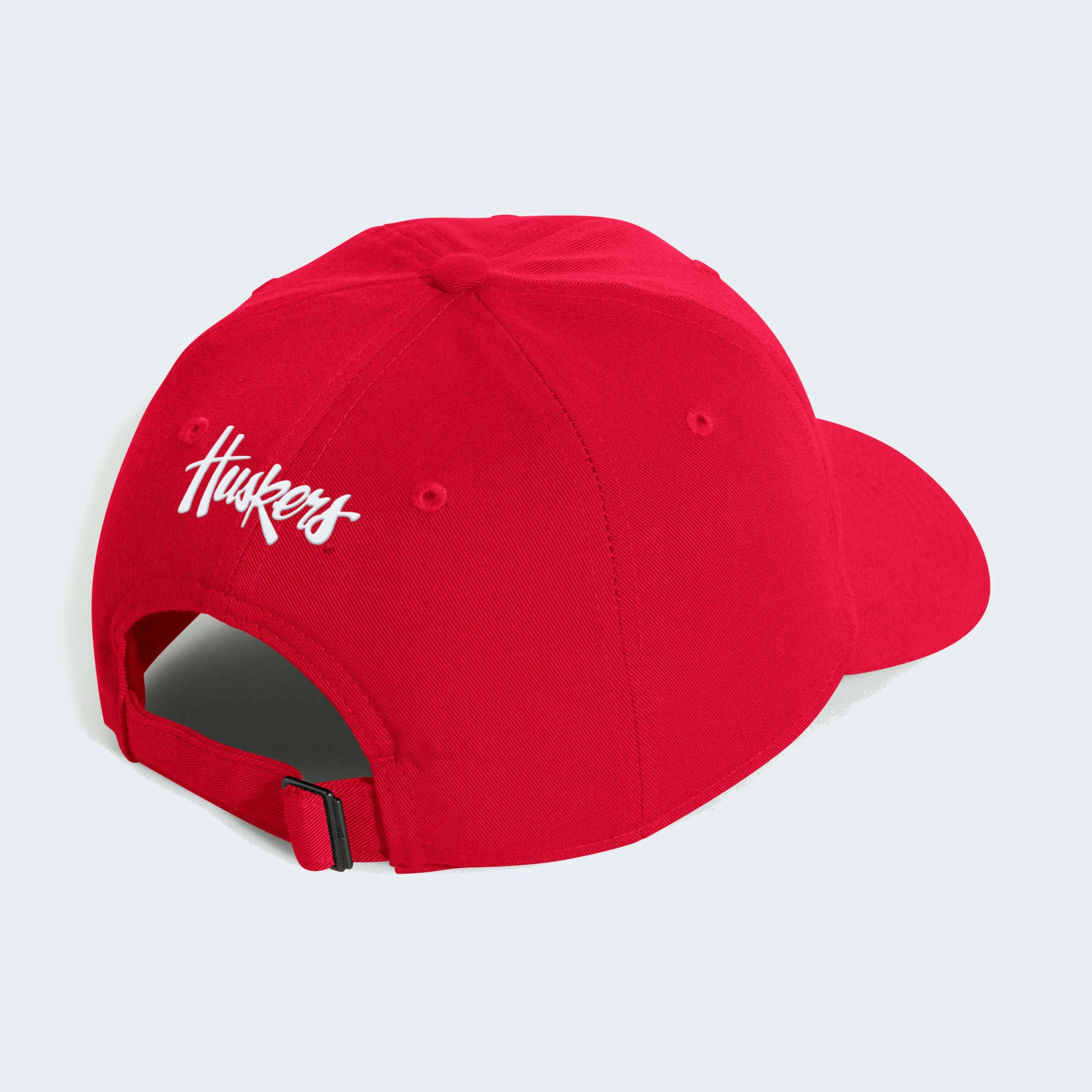 Men's adidas Scarlet Nebraska Huskers 2026 Sideline Slouch Adjustable Hat