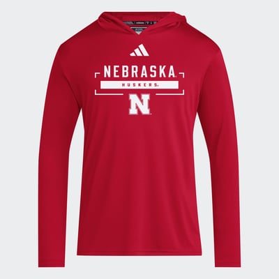 Nebraska Huskers adidas D4T Long Sleeve Hooded T-Shirt - Scarlet