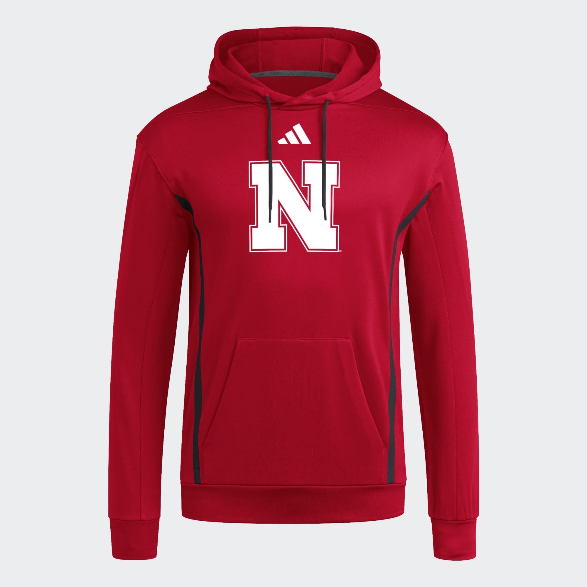 Sweat à capuche en polaire adidas Scarlet Nebraska Huskers Locker Logo pour homme