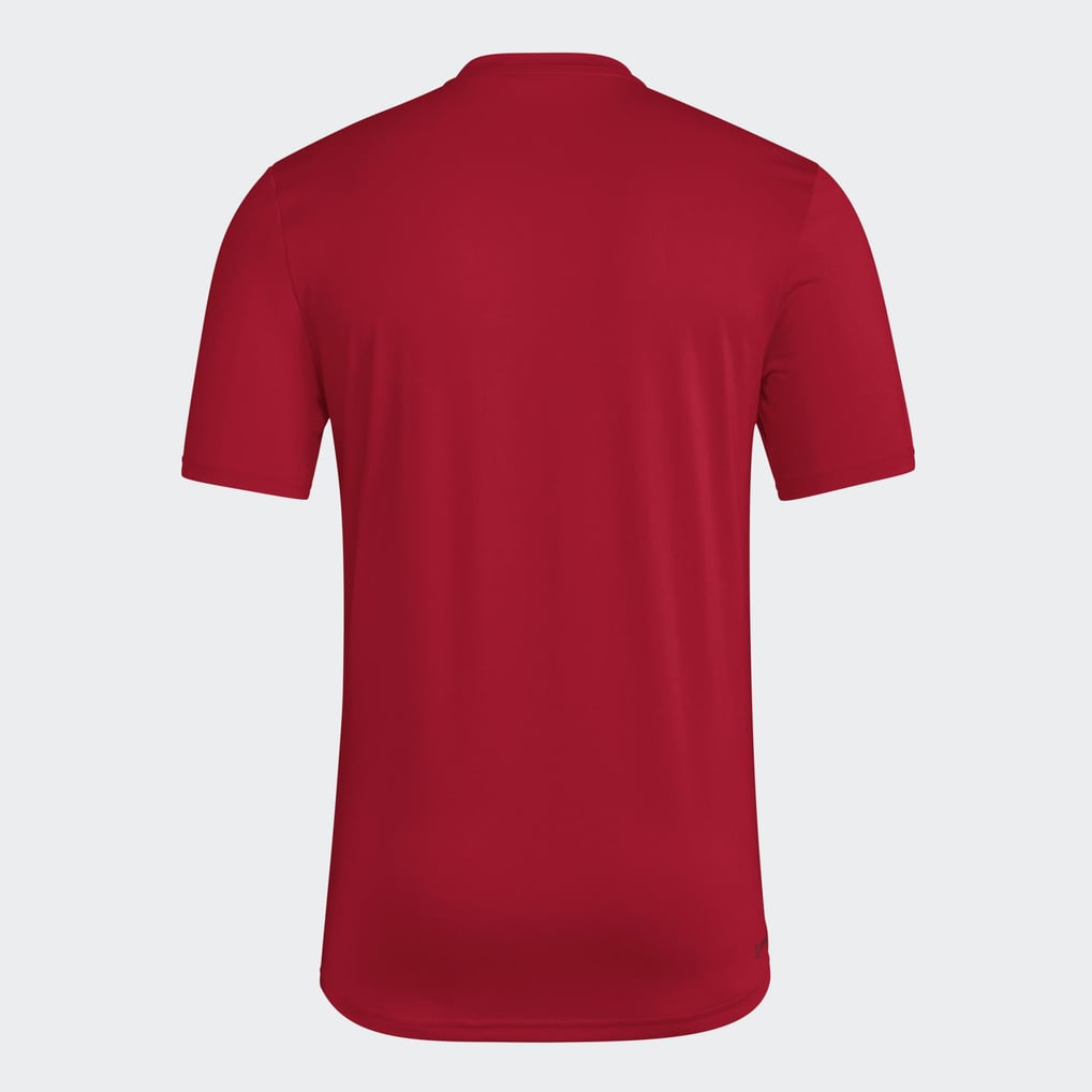 Men's adidas Scarlet Nebraska Huskers Locker Slogan Football Pre-Game T ...