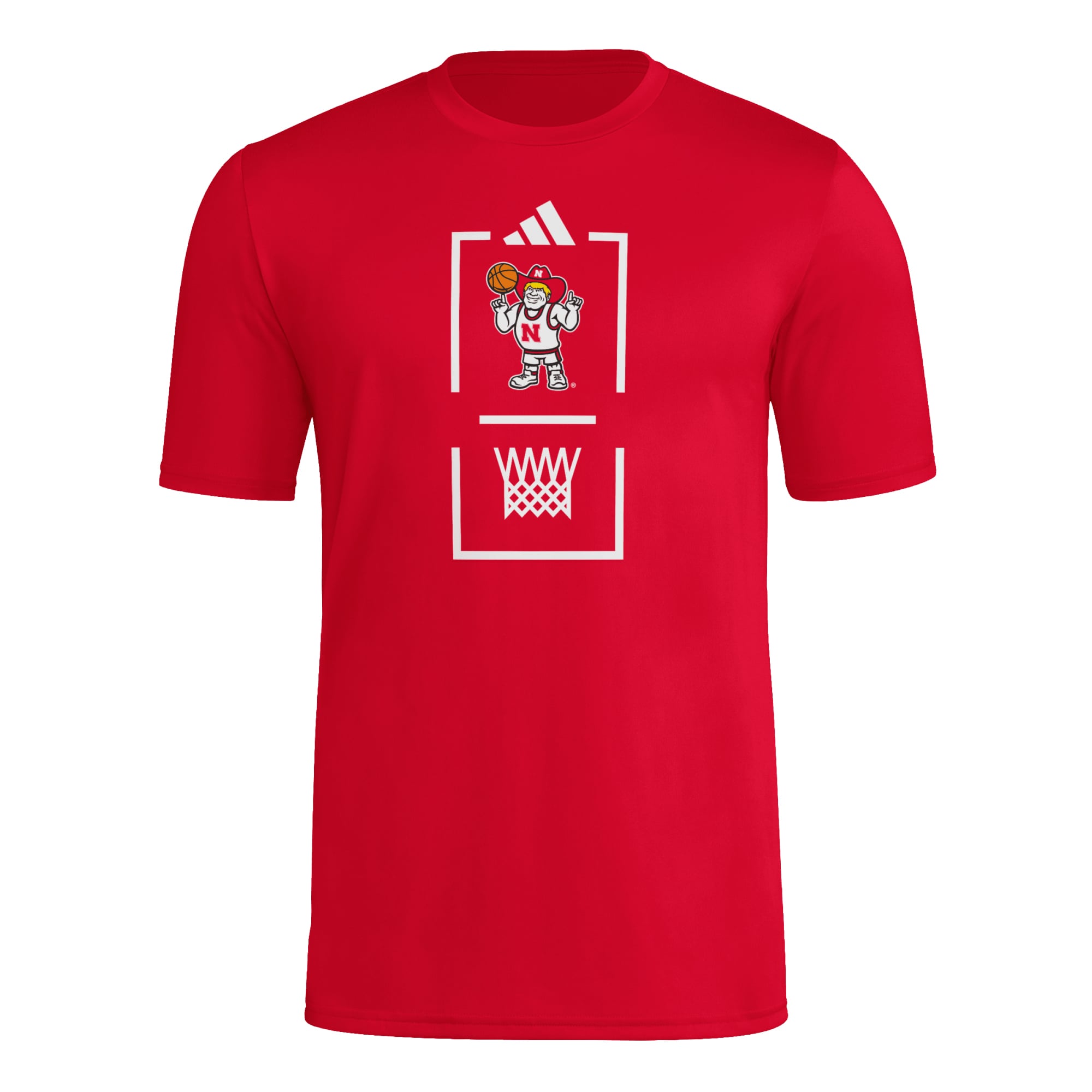 T-shirt d'avant-match adidas Scarlet Nebraska Huskers pour homme