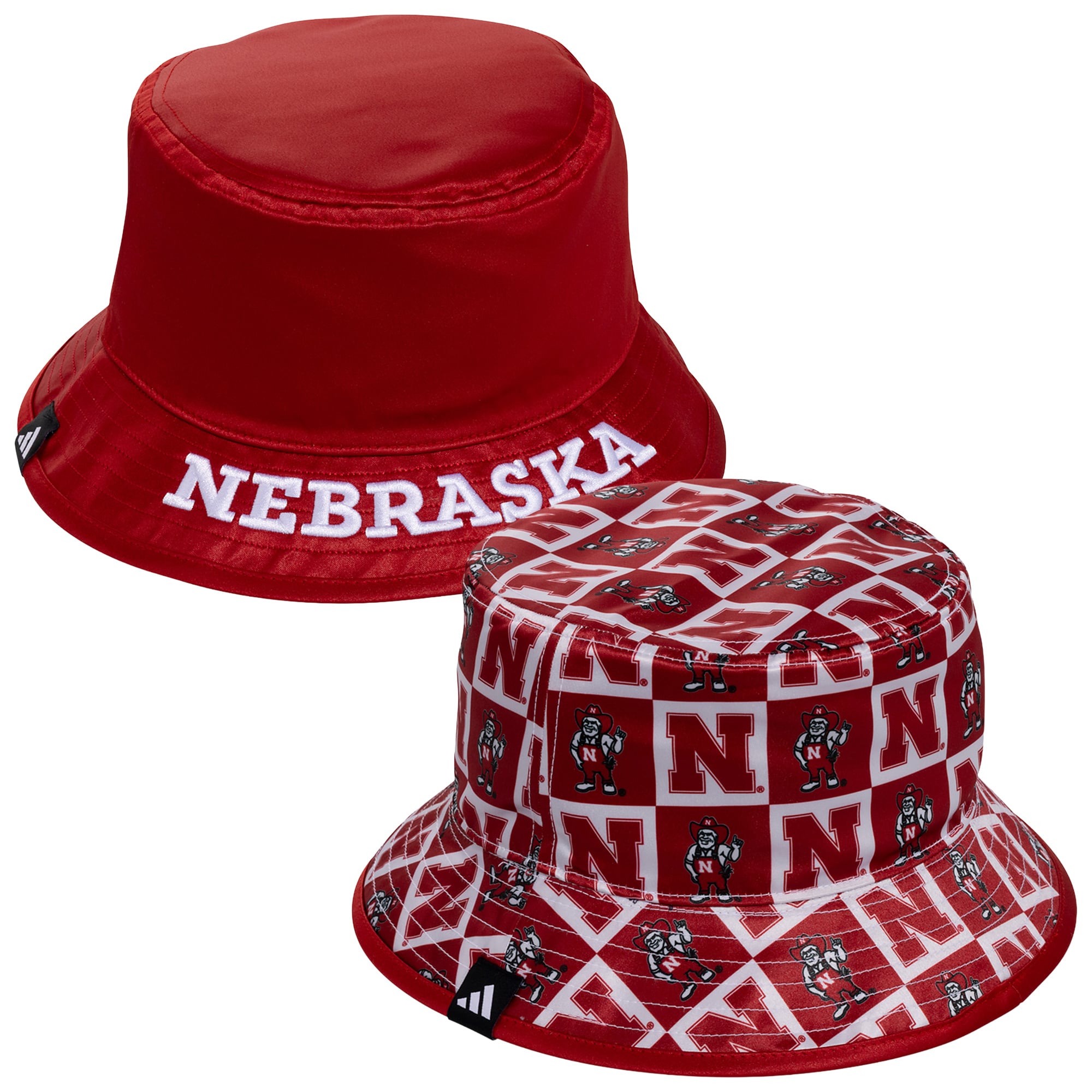 Bob réversible adidas Scarlet Nebraska Huskers pour homme