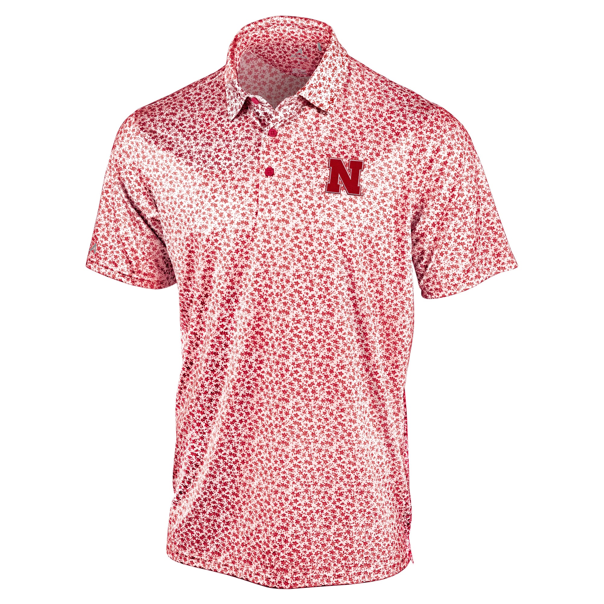 Men's Antigua Scarlet Nebraska Huskers Flourish Polo