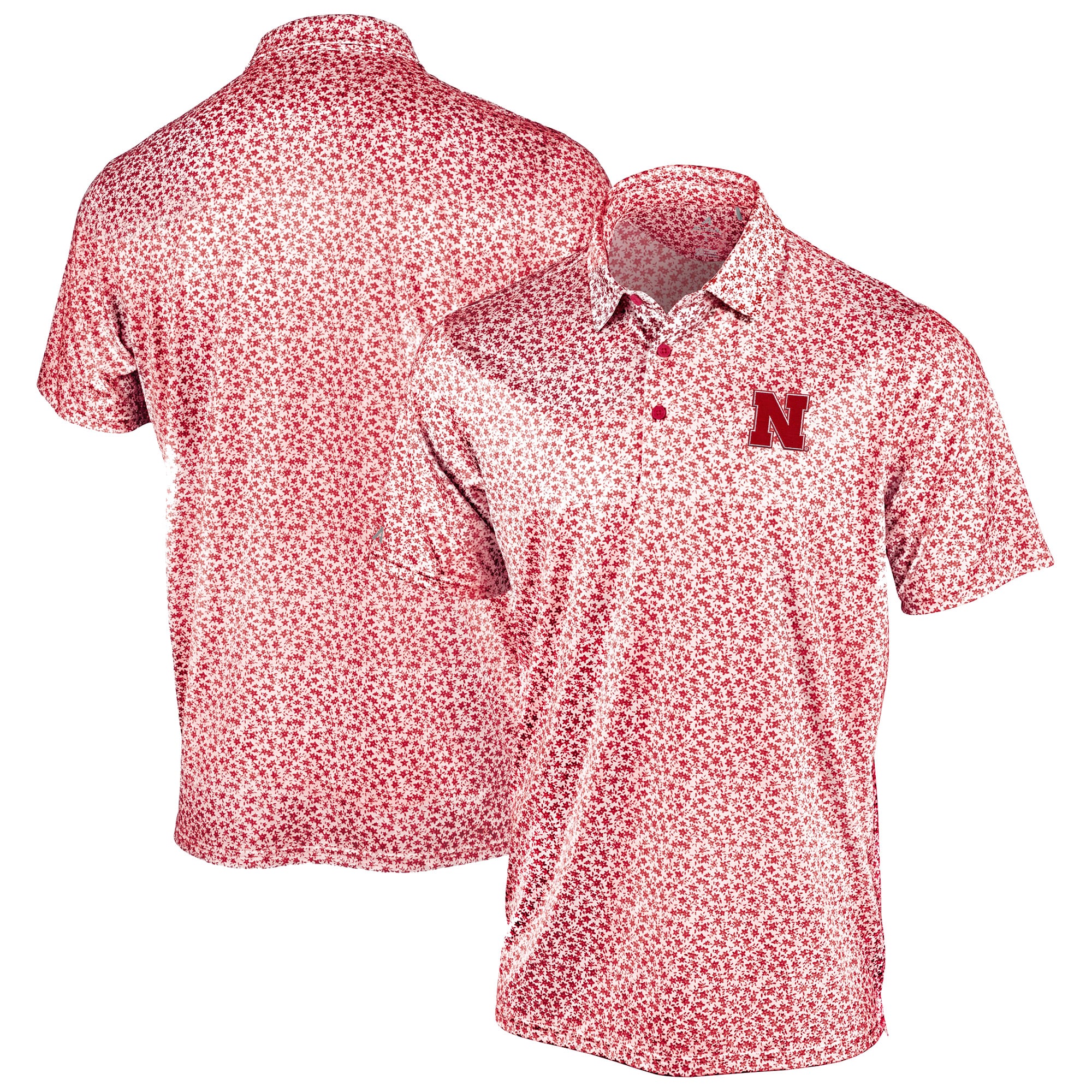 Men's Antigua Scarlet Nebraska Huskers Flourish Polo