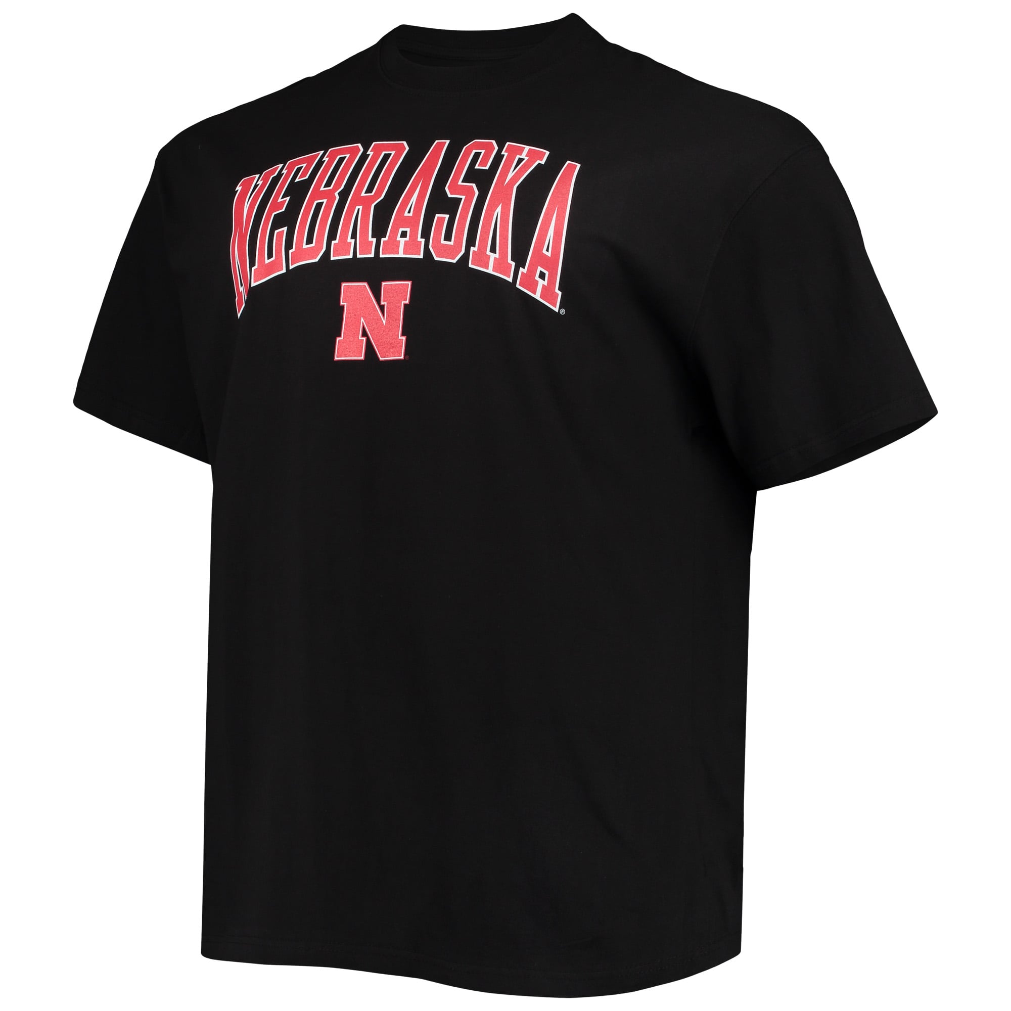 Men's Champion Black Nebraska Huskers Big & Tall Arch Over Wordmark T-Shirt