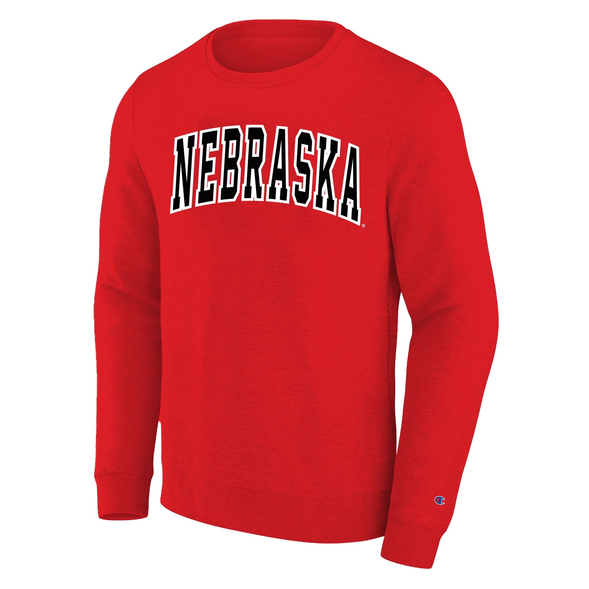 Sweat-shirt Champion Scarlet Nebraska Huskers Arch Applique pour homme, grandes tailles