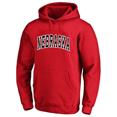  Nebraska Huskers Champion Big & Tall Arch Over Tackle Twill Hoodie - Scarlet