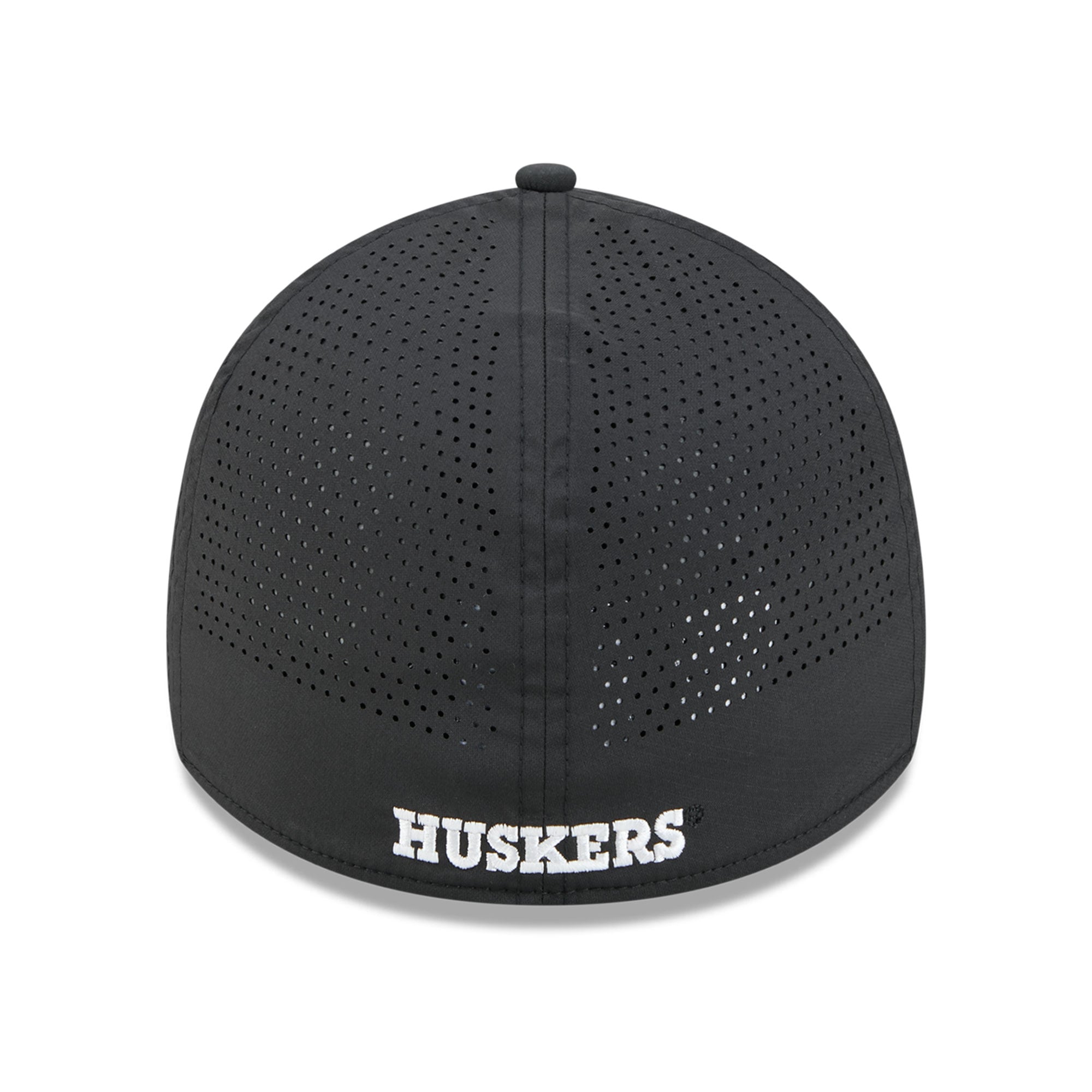 Casquette extensible New Era noire Nebraska Huskers Performance Rope 39THIRTY pour homme