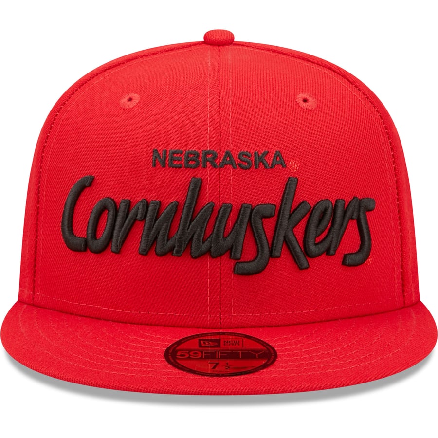 Nebraska Script Men's New Era Red Nebraska Huskers Script Original 59FIFTY Fitted Hat