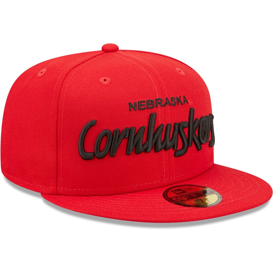 Nebraska Script Men's New Era Red Nebraska Huskers Script Original 59FIFTY Fitted Hat
