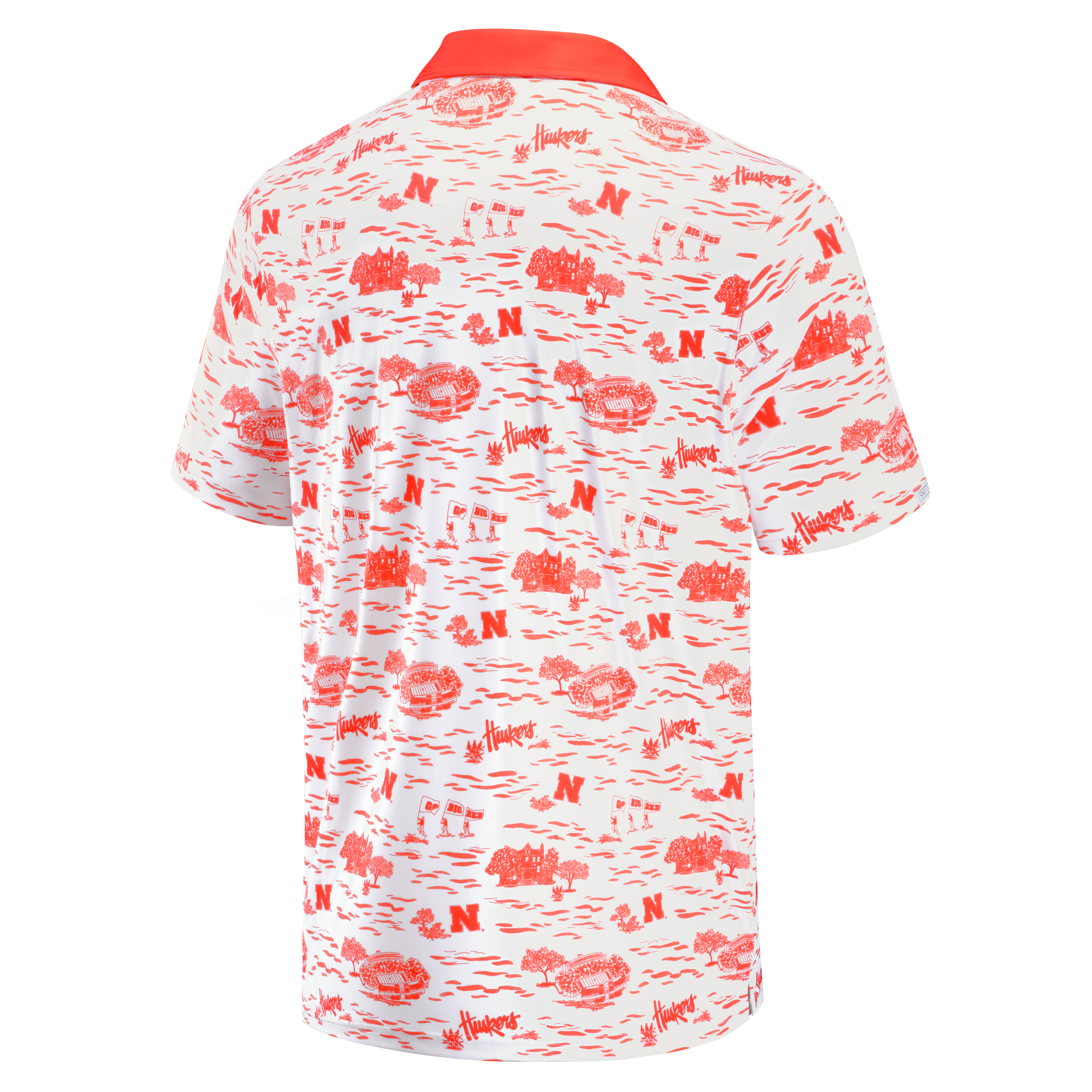 Men's Smith & Quinn White Nebraska Huskers Toile Teddy Polo
