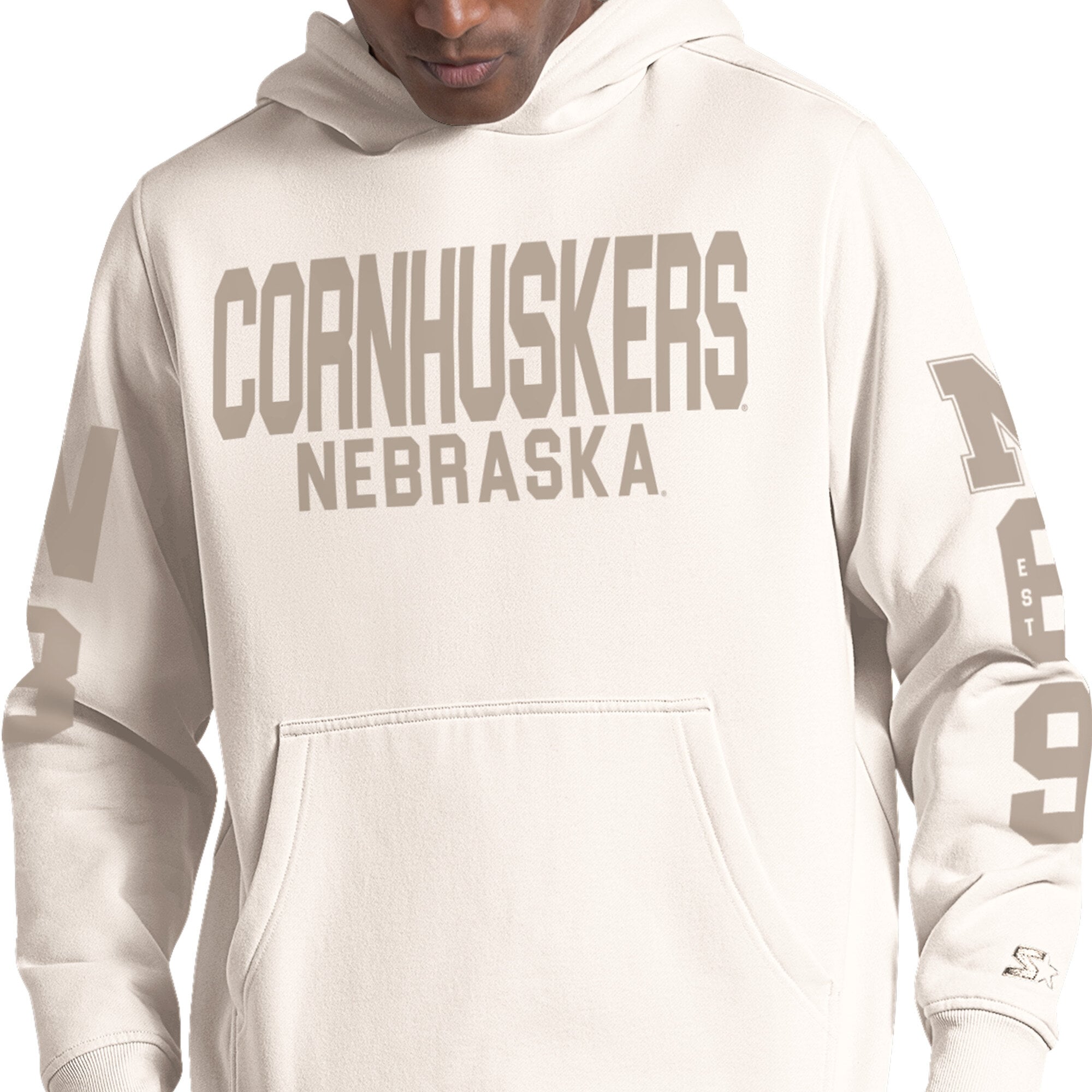 Sweat à capuche Starter Cream pour homme, Nebraska Huskers, vestiaire