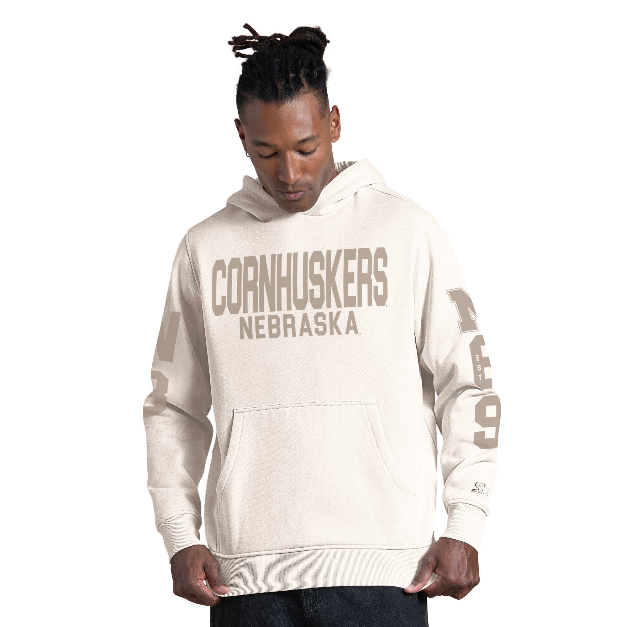 Sweat à capuche Starter Cream pour homme, Nebraska Huskers, vestiaire