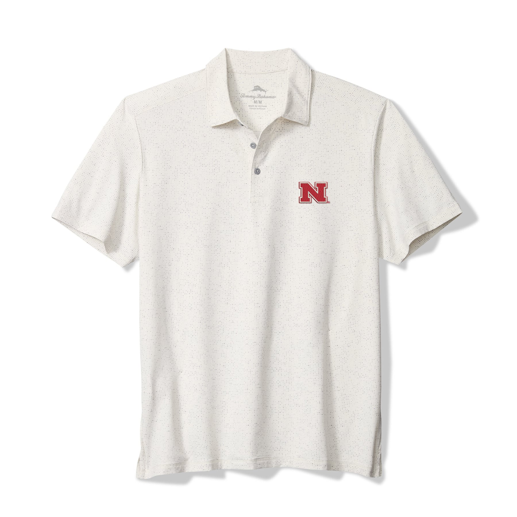 Polo Tommy Bahama blanc pour homme Nebraska Huskers Palm Dunes IslandZone