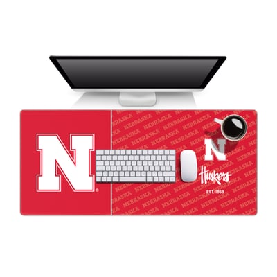 Nebraska Huskers 15.7" x 35.4" Logo Series Desk Pad